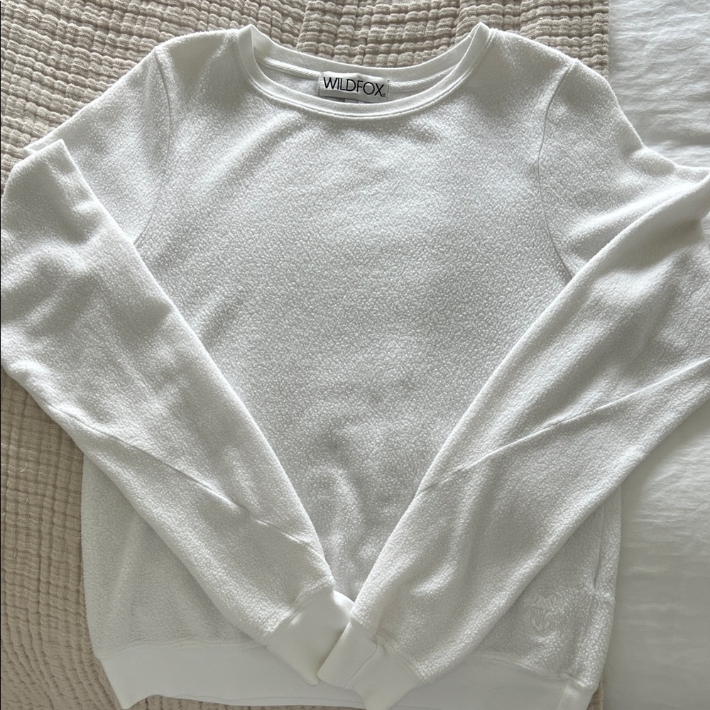 Wildfox Cream Textured Pullover sweater sz XS